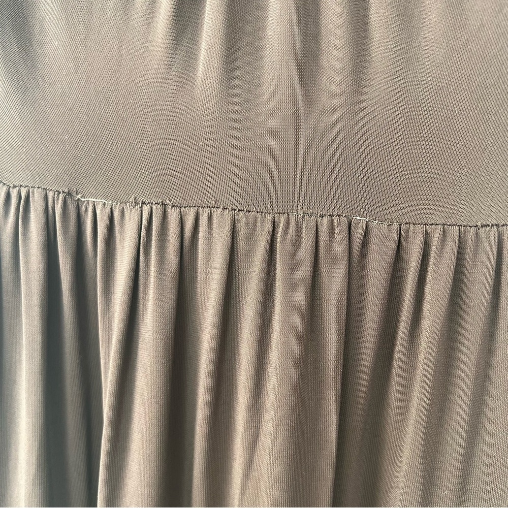 A.L.C. Corinna Turtleneck Tiered Maxi Dress Open Back Chocolate Brown - Picture 9 of 11